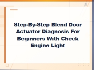 Step-By-Step Blend Door Actuator Diagnosis for Beginners with Check Engine Light